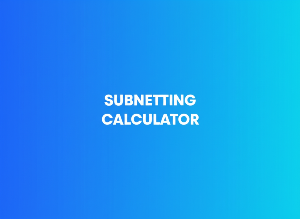 Sub Calc Subnetting Calculator - Network Address Tool